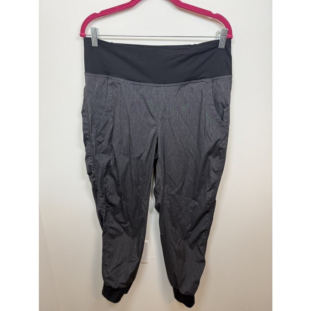 Prana Womens Summit Jogger Pants Size Large Gray Pull On Athleisure Activewear